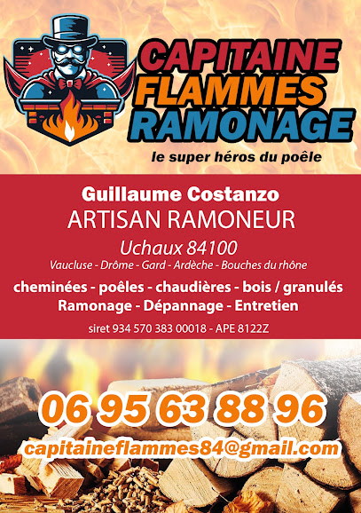Capitaine Flammes Ramonage Poêle À Bois - Poêle À Granulés - Cheminée - Chaudière ( Vaucluse Et Limitrophe ), Ramoneur à Uchaux